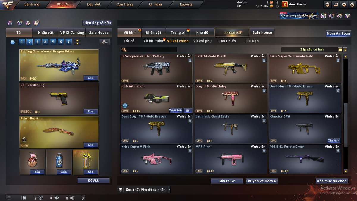 shop acc cf uy tin gia re